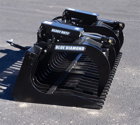 grapple rock bucket skid steer|heavy duty grapple bucket.